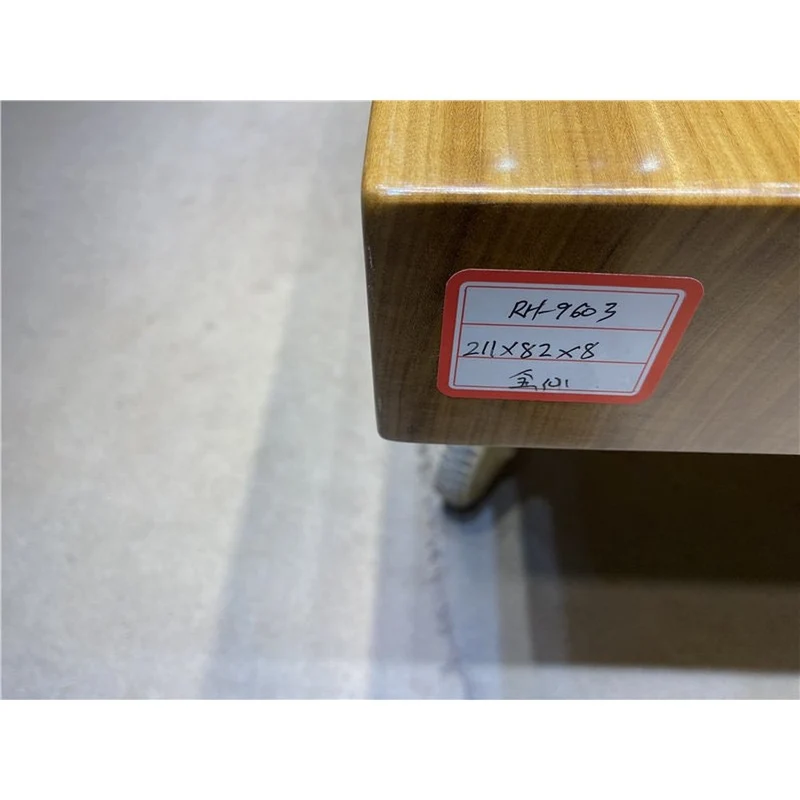 Reverie Yellow Color Wood Slab Table