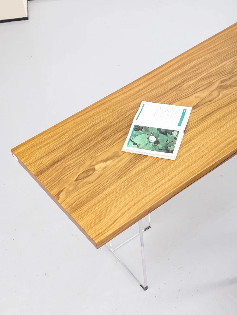 Live Edge Teak Wood Slab Dining Table