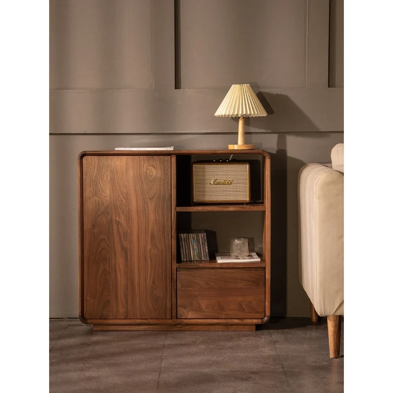 Serenity Solid Walnut Wood Accent Cabinet