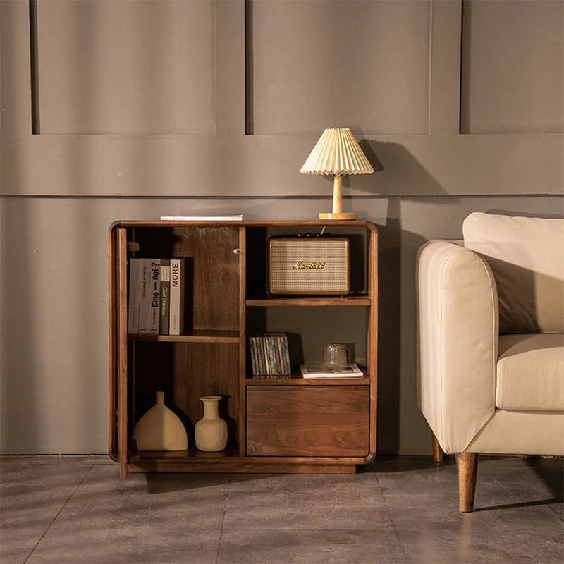 Serenity Solid Walnut Wood Accent Cabinet