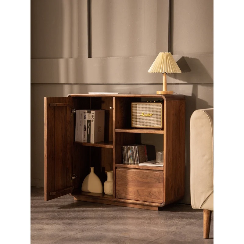 Serenity Solid Walnut Wood Accent Cabinet