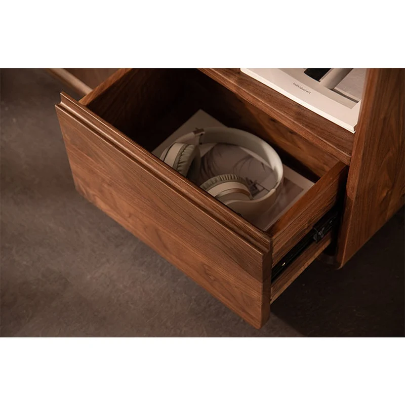Serenity Solid Walnut Wood Accent Cabinet