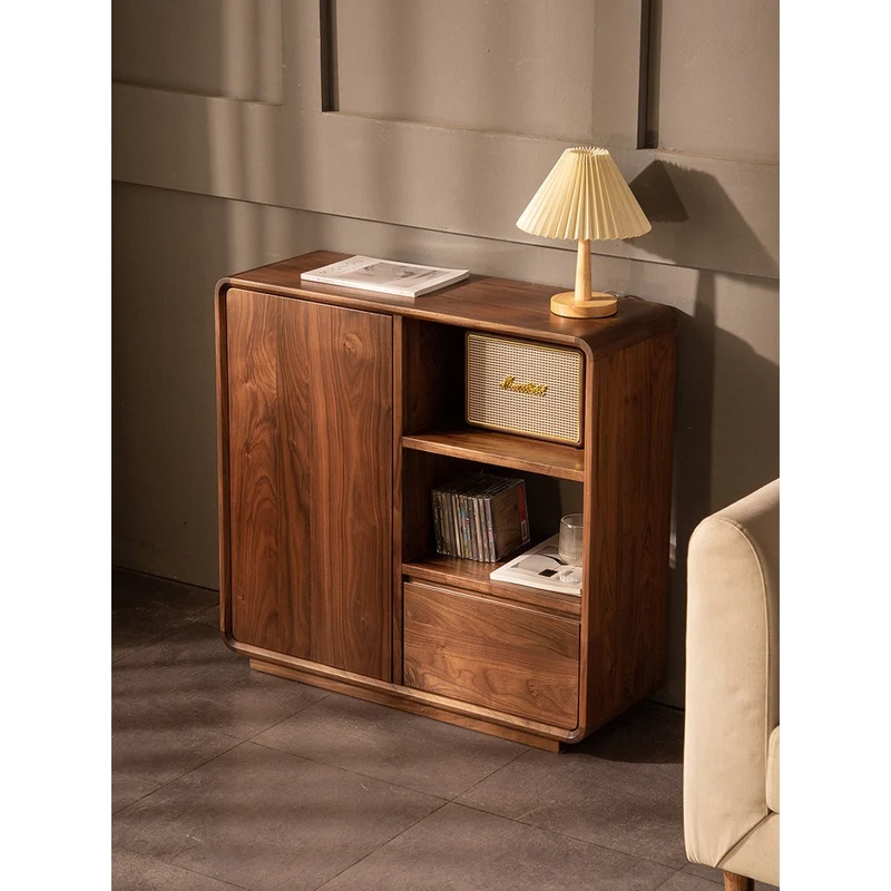 Serenity Solid Walnut Wood Accent Cabinet