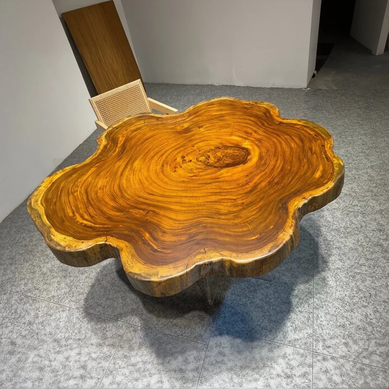 Elemental Live Edge Beli Noir Wood Dining Table