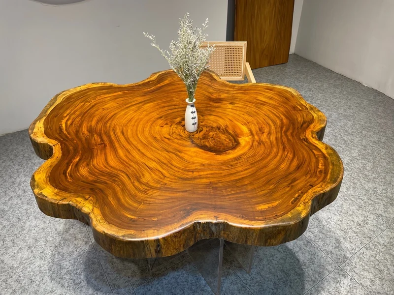 Elemental Live Edge Beli Noir Wood Dining Table