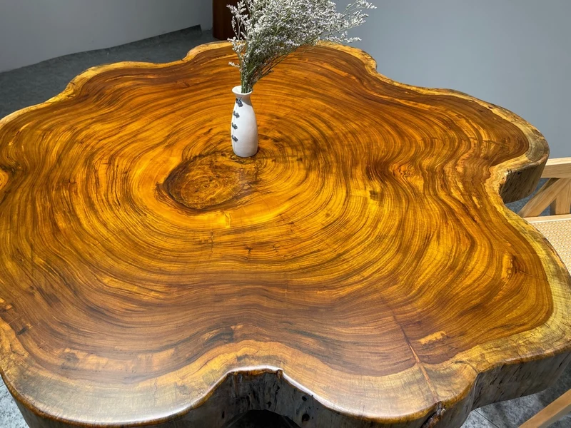 Elemental Live Edge Beli Noir Wood Dining Table