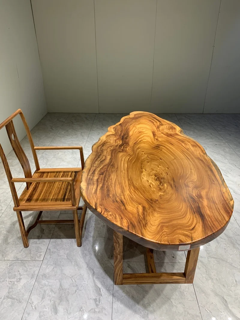 Stellar Wave Shape Africa Wood Table