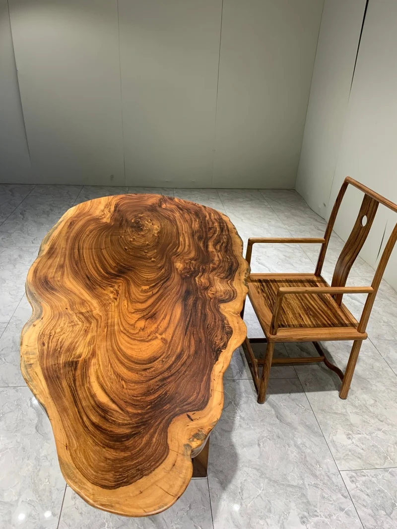 Stellar Wave Shape Africa Wood Table