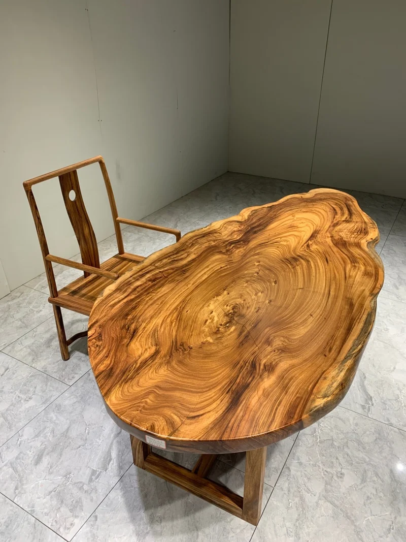 Stellar Wave Shape Africa Wood Table