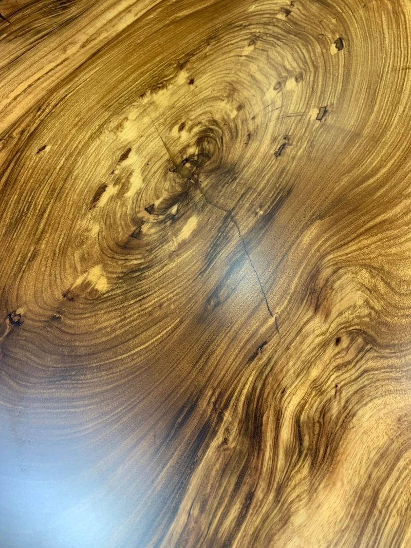 Stellar Wave Shape Africa Wood Table