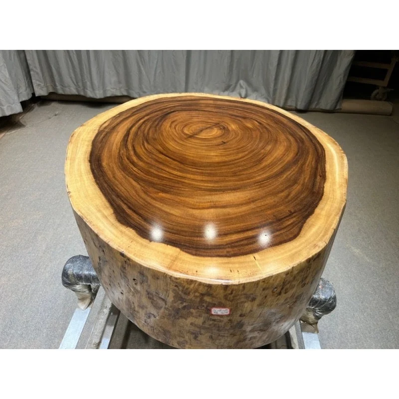 Rustic Elegance Drum Coffee Table