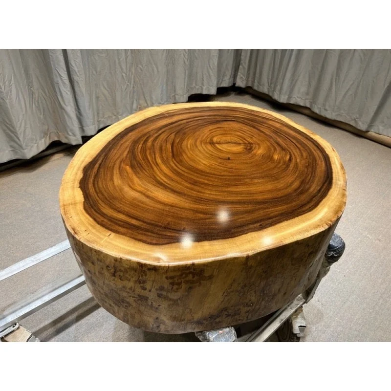 Rustic Elegance Drum Coffee Table