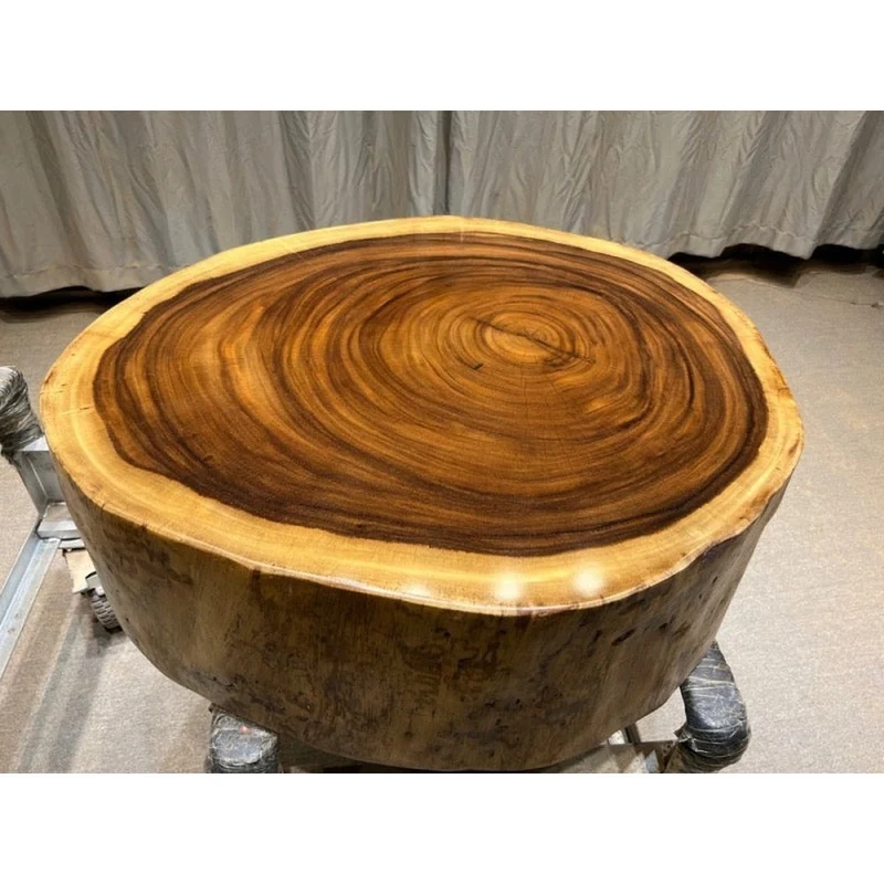 Rustic Elegance Drum Coffee Table