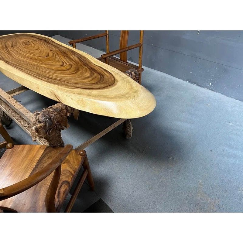 Ascend Live Edge Oval Shape Coffee Table