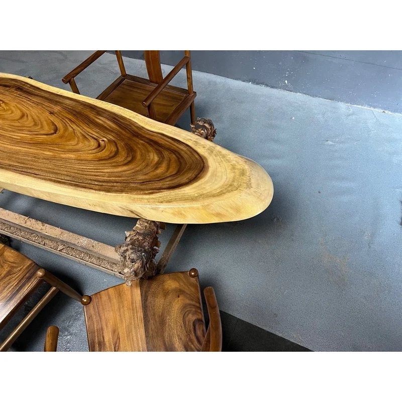 Ascend Live Edge Oval Shape Coffee Table
