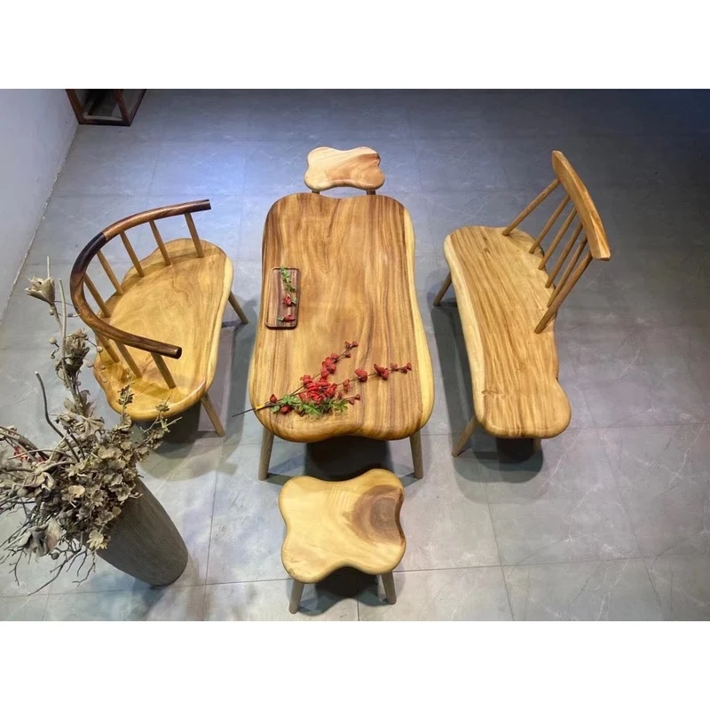Aura Cloud Shape Solid Wood Coffee Table