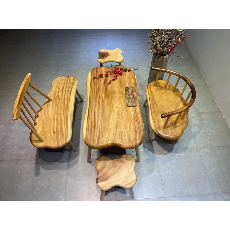 Aura Cloud Shape Solid Wood Coffee Table