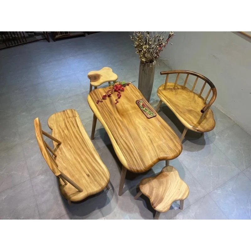 Aura Cloud Shape Solid Wood Coffee Table