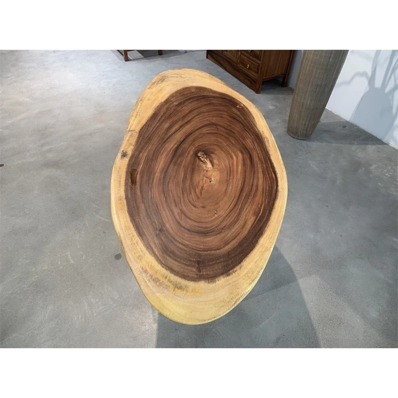 Live Edge Oval Shape Coffee Table