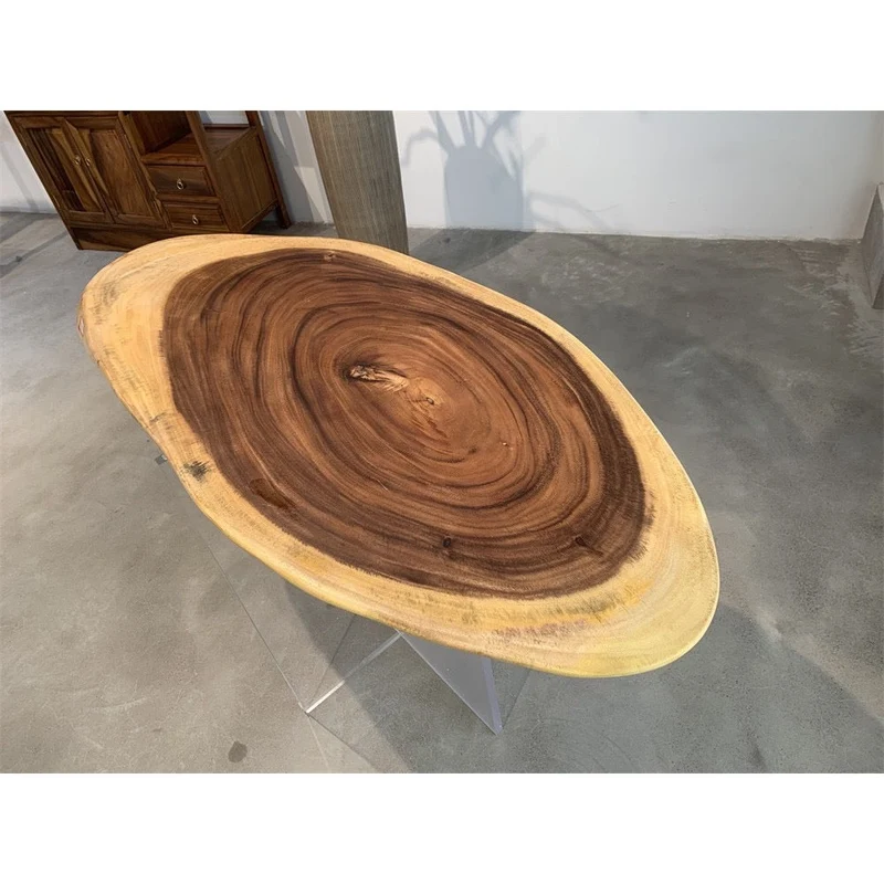 Live Edge Oval Shape Coffee Table