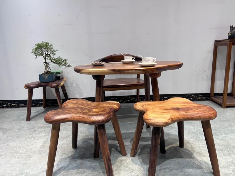 Cyclic Harmony Solid Wood Irregular Table