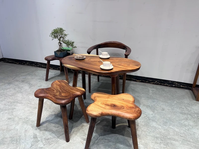 Cyclic Harmony Solid Wood Irregular Table