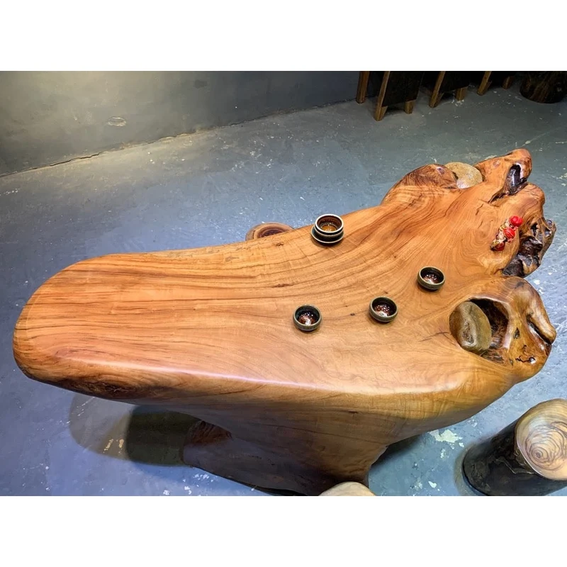 Fusion Unique Camphor Solid Wood Coffee Table