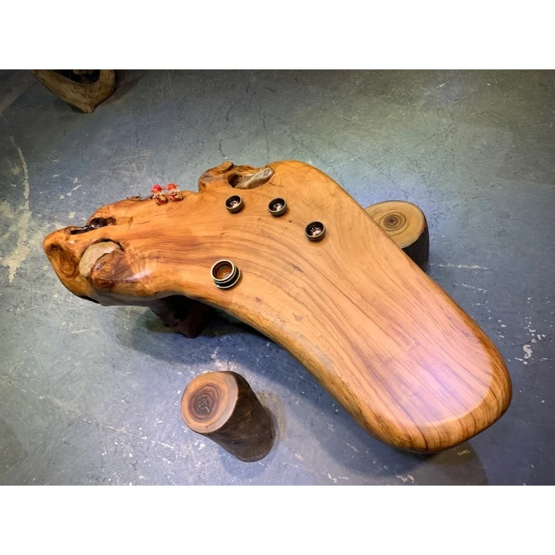 Fusion Unique Camphor Solid Wood Coffee Table