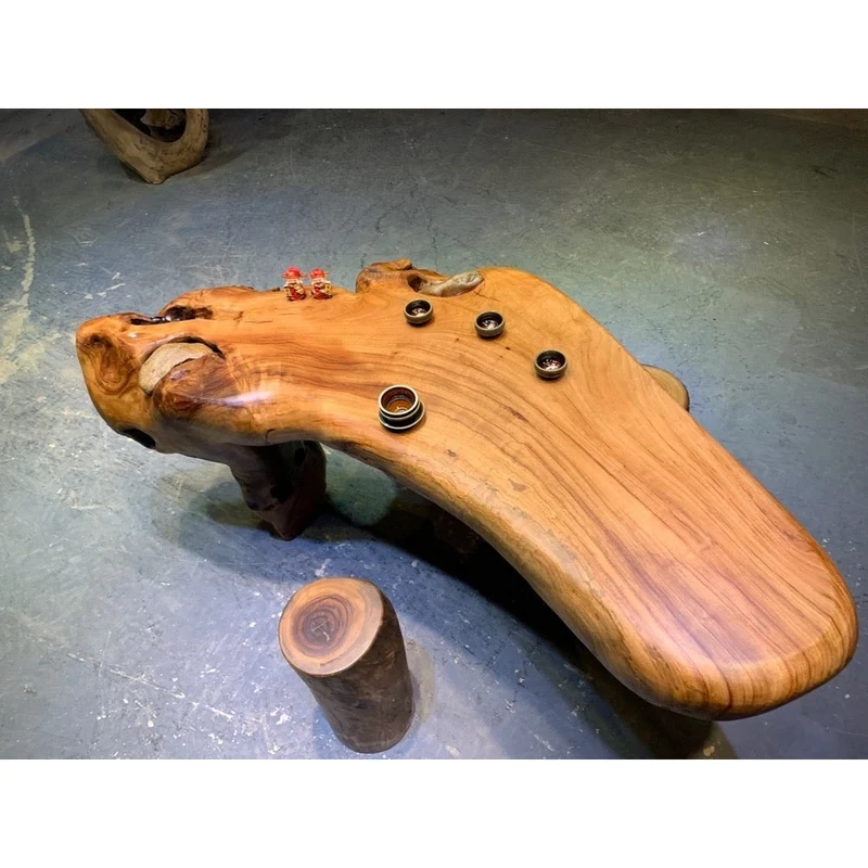 Fusion Unique Camphor Solid Wood Coffee Table