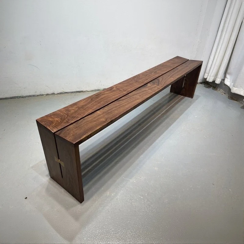 Solid Black Walnut Wood Bench