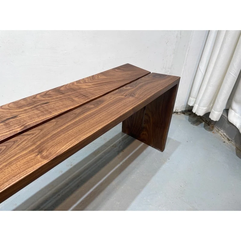 Solid Black Walnut Wood Bench