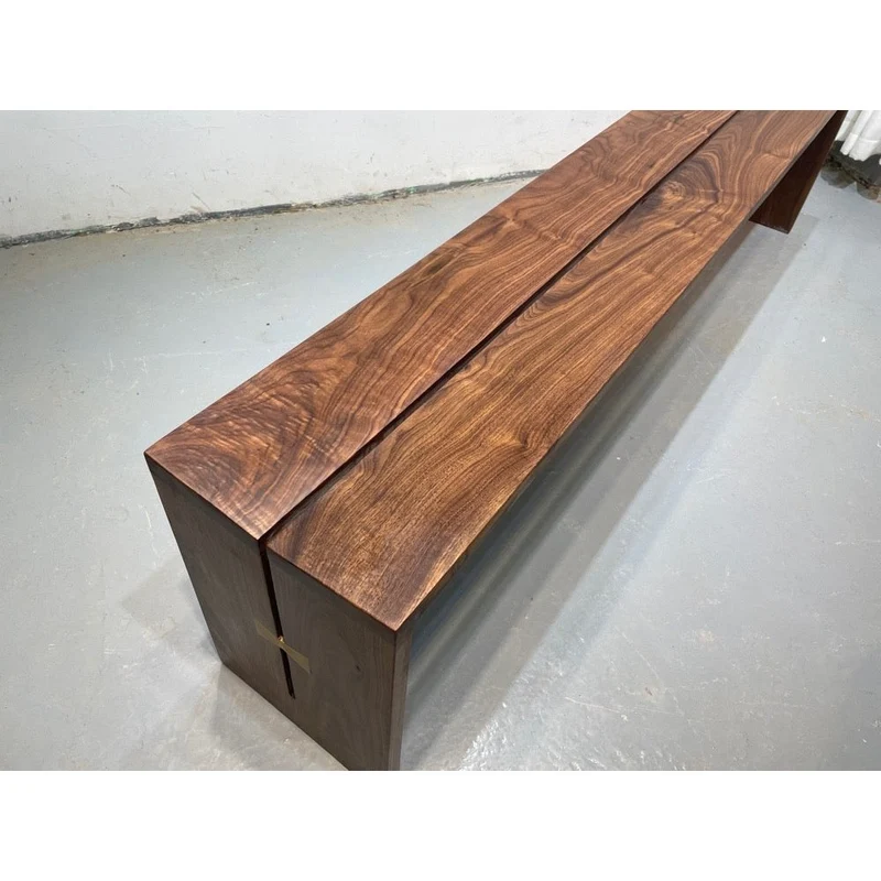 Solid Black Walnut Wood Bench