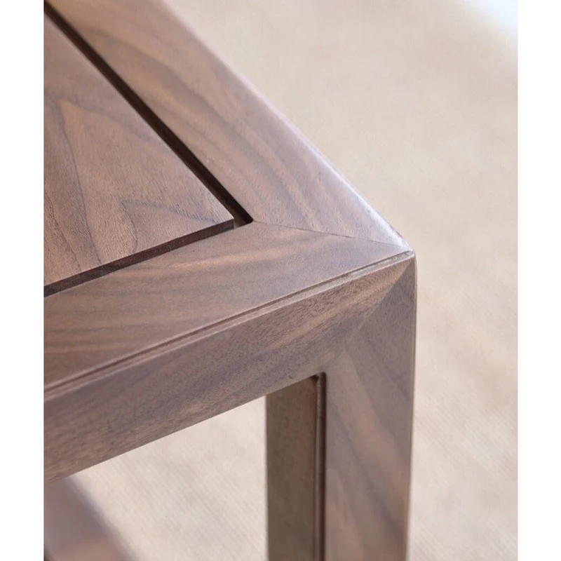 Mortise-Tenon Structure Black Walnut Wood Bench
