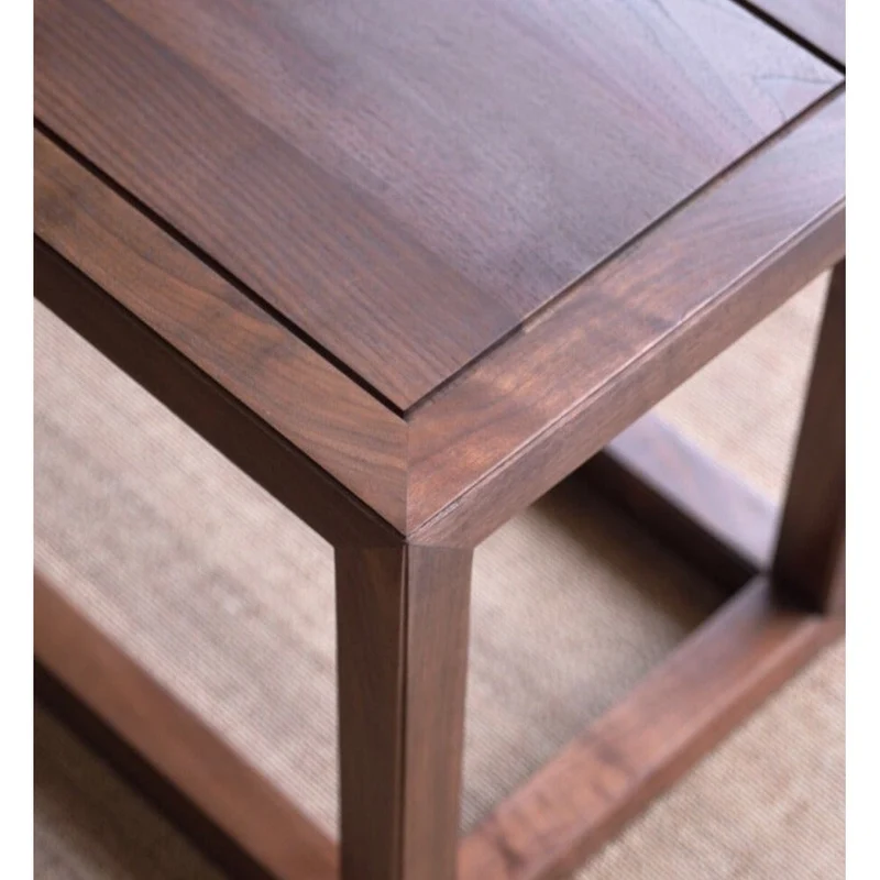 Mortise-Tenon Structure Black Walnut Wood Bench