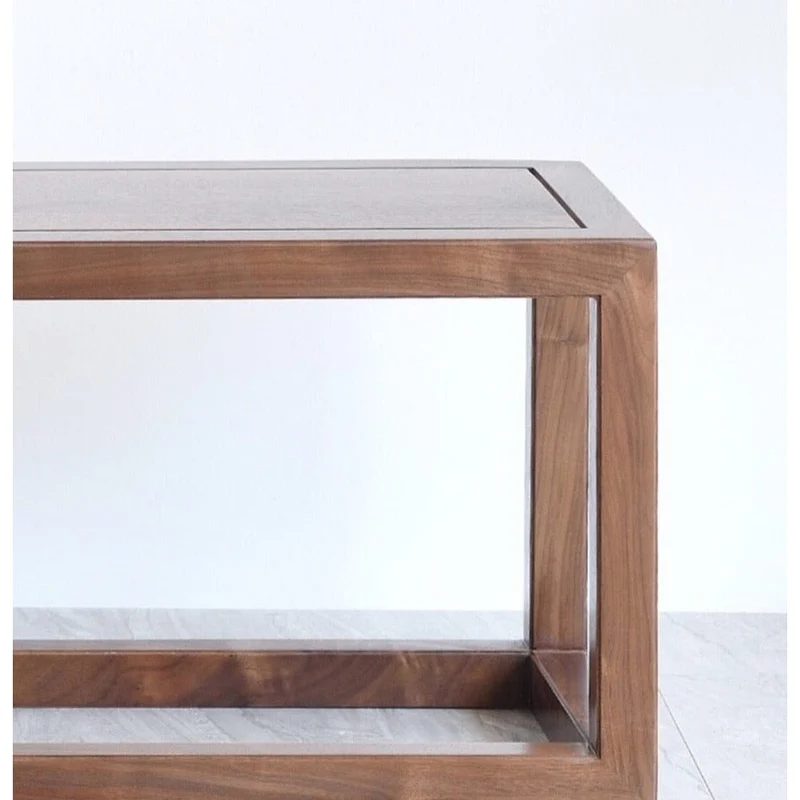 Mortise-Tenon Structure Black Walnut Wood Bench