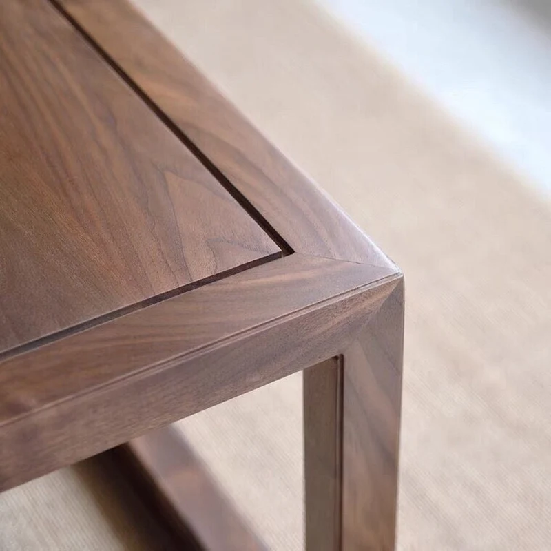 Mortise-Tenon Structure Black Walnut Wood Bench