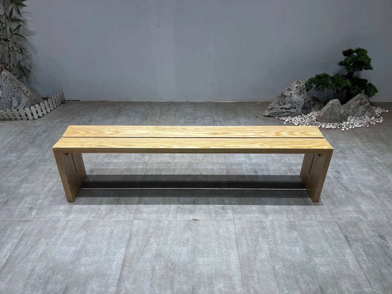 Mortise-Tenon Structure white ash wood bench