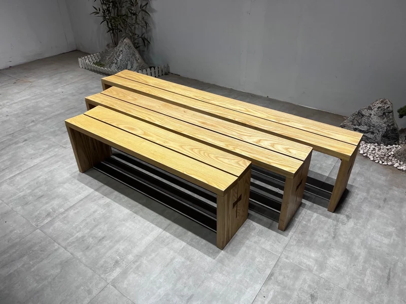 Mortise-Tenon Structure white ash wood bench