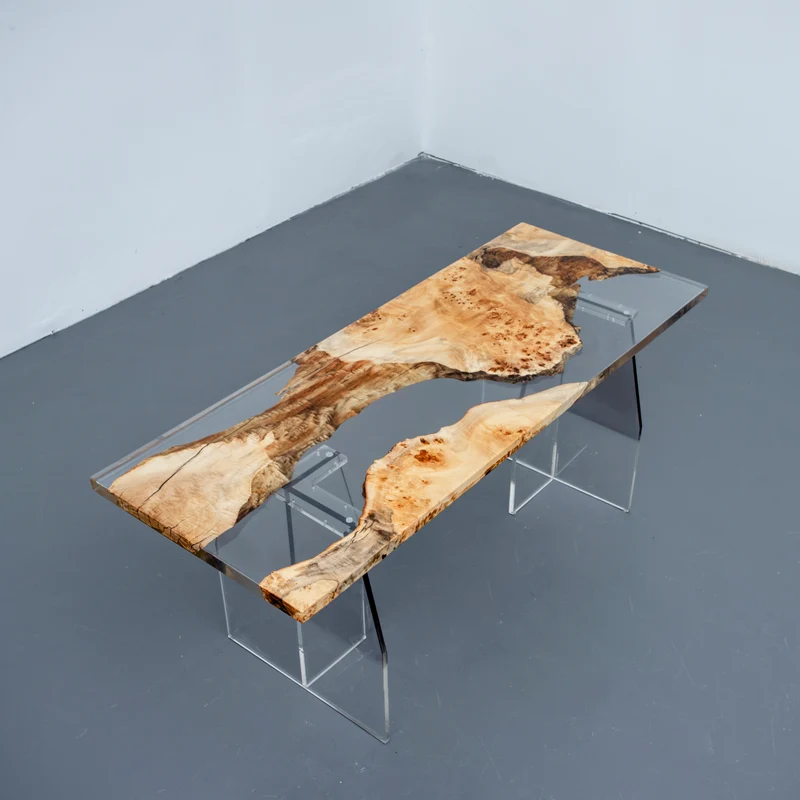 Mystical Forest Poplar Wood Epoxy Resin Table