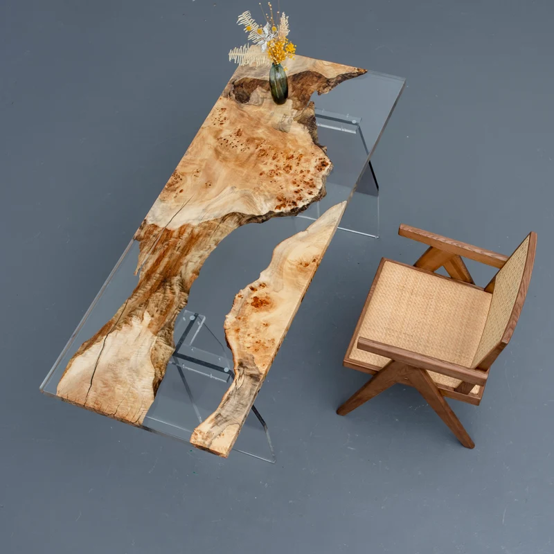 Mystical Forest Poplar Wood Epoxy Resin Table