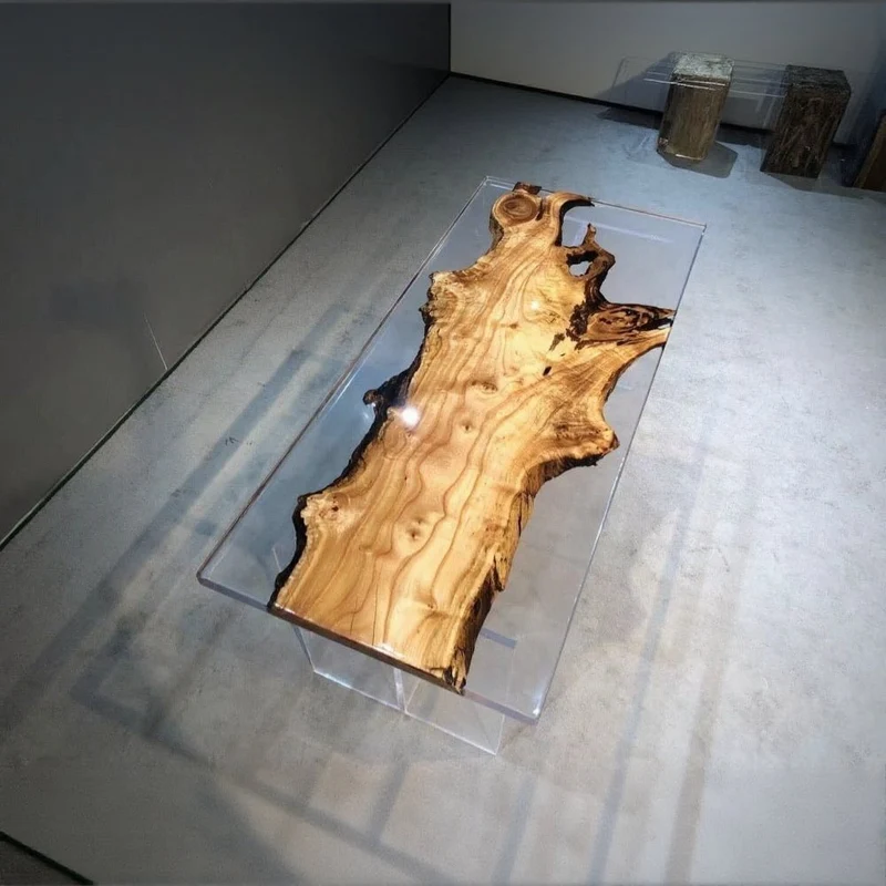 Dreamy Horizon Camphor Wood Resin Table