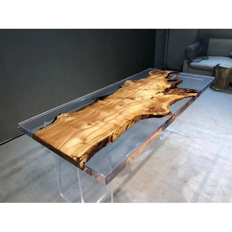 Dreamy Horizon Camphor Wood Resin Table