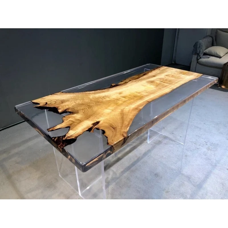 Dreamy Horizon Camphor Wood Resin Table