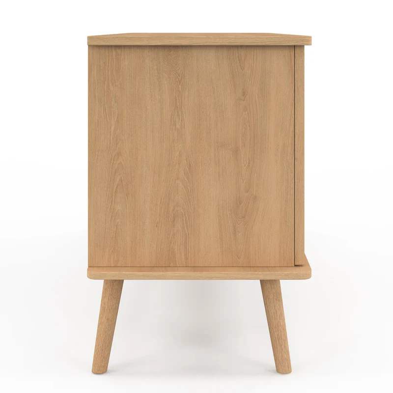 Buffet Faustine 3 portes effet lattes L110cm
