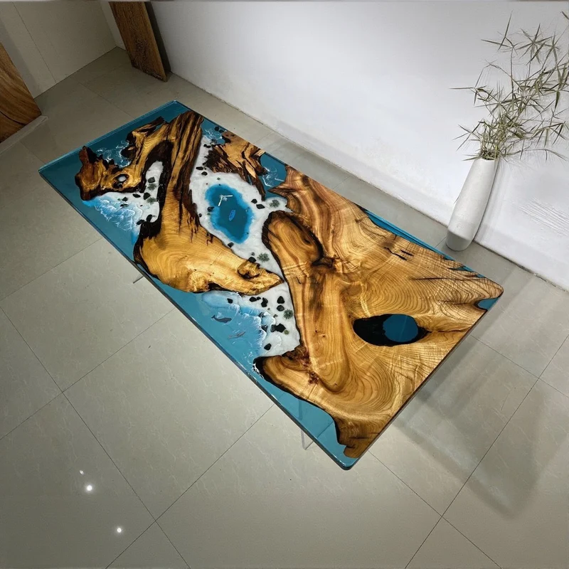 Epoxy Enchantment Solid Wood Table