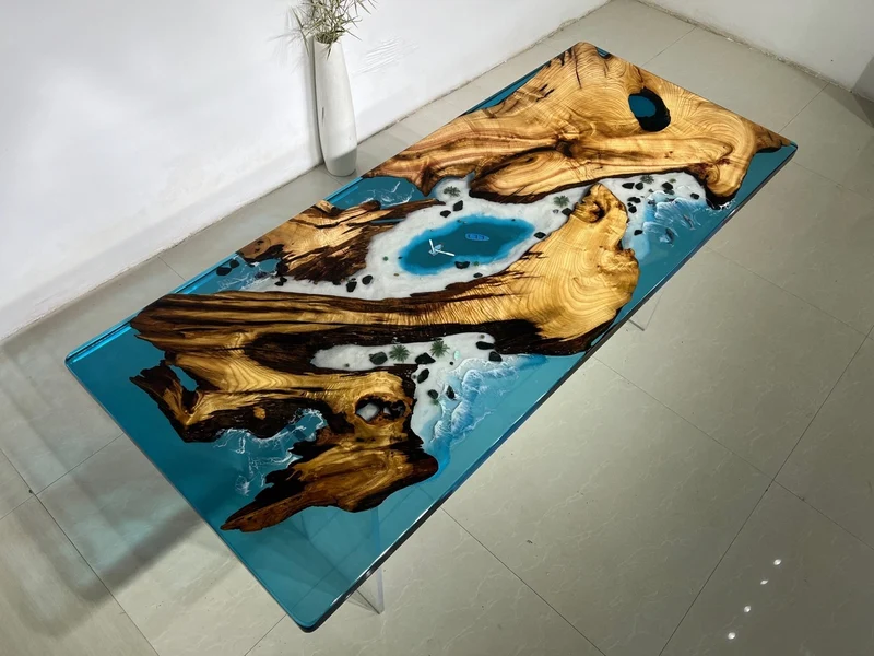 Epoxy Enchantment Solid Wood Table
