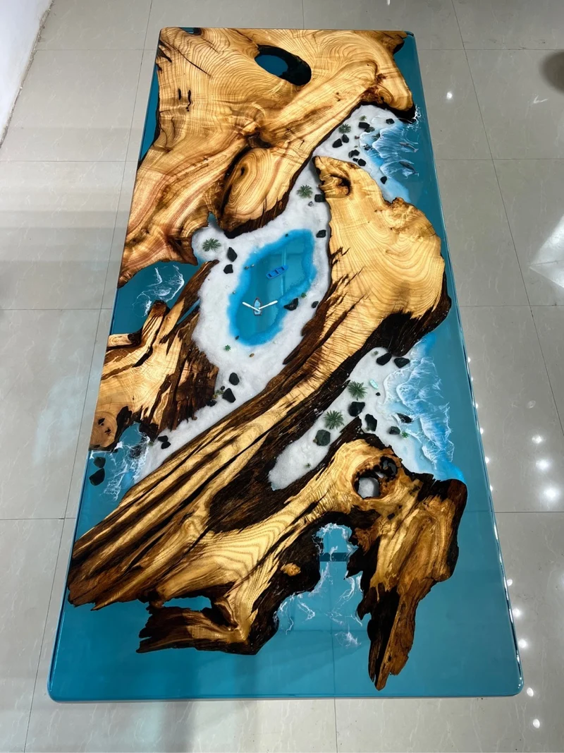 Epoxy Enchantment Solid Wood Table
