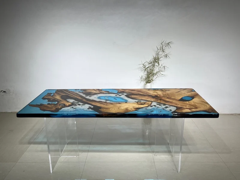 Epoxy Enchantment Solid Wood Table