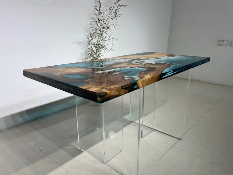 Epoxy Enchantment Solid Wood Table
