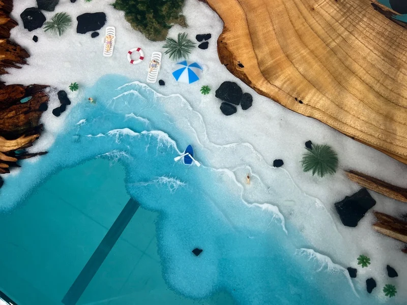 Epoxy Enchantment Solid Wood Table